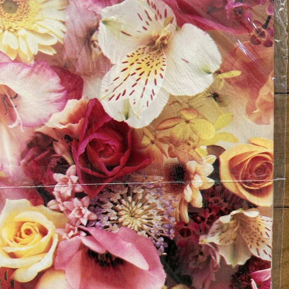 Vintage Carlton Cards Gift Wrap Lot Of‎ 10 Heavy Wrapping Paper Floral Flowers
